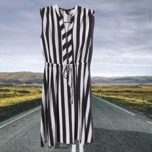 Robert Louis Nautical Striped Flare Dress Stretch